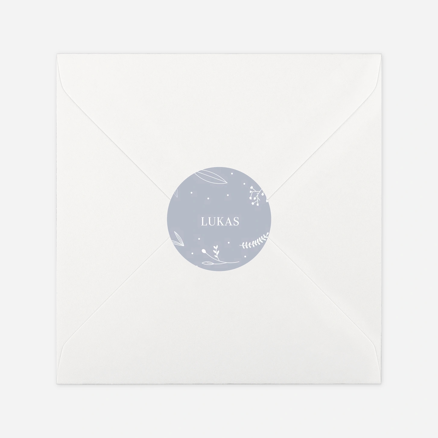 Aufkleber (Gastgeschenk) Liebliches Blattwerk Bunt