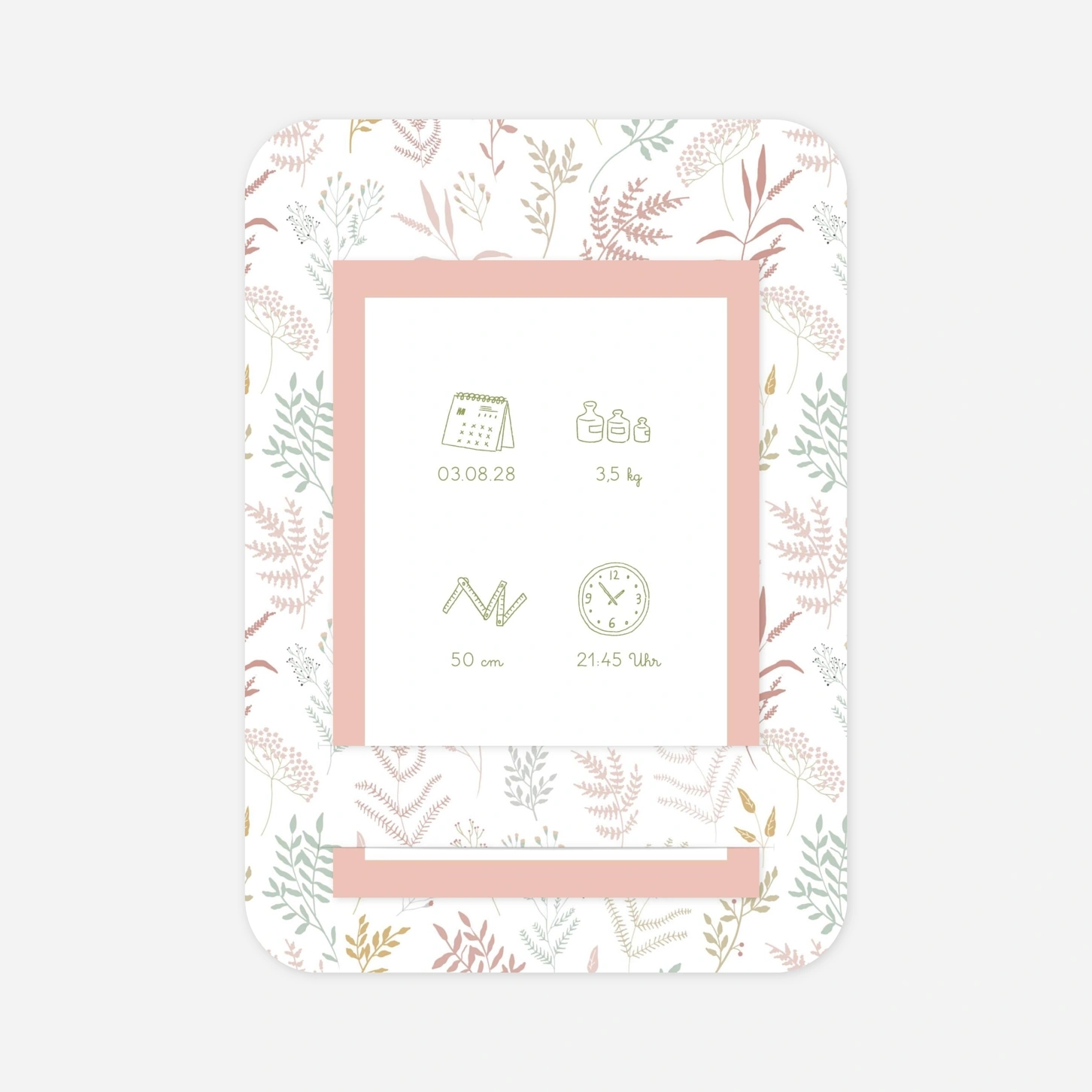 Geburtskarte Liberty Blumen