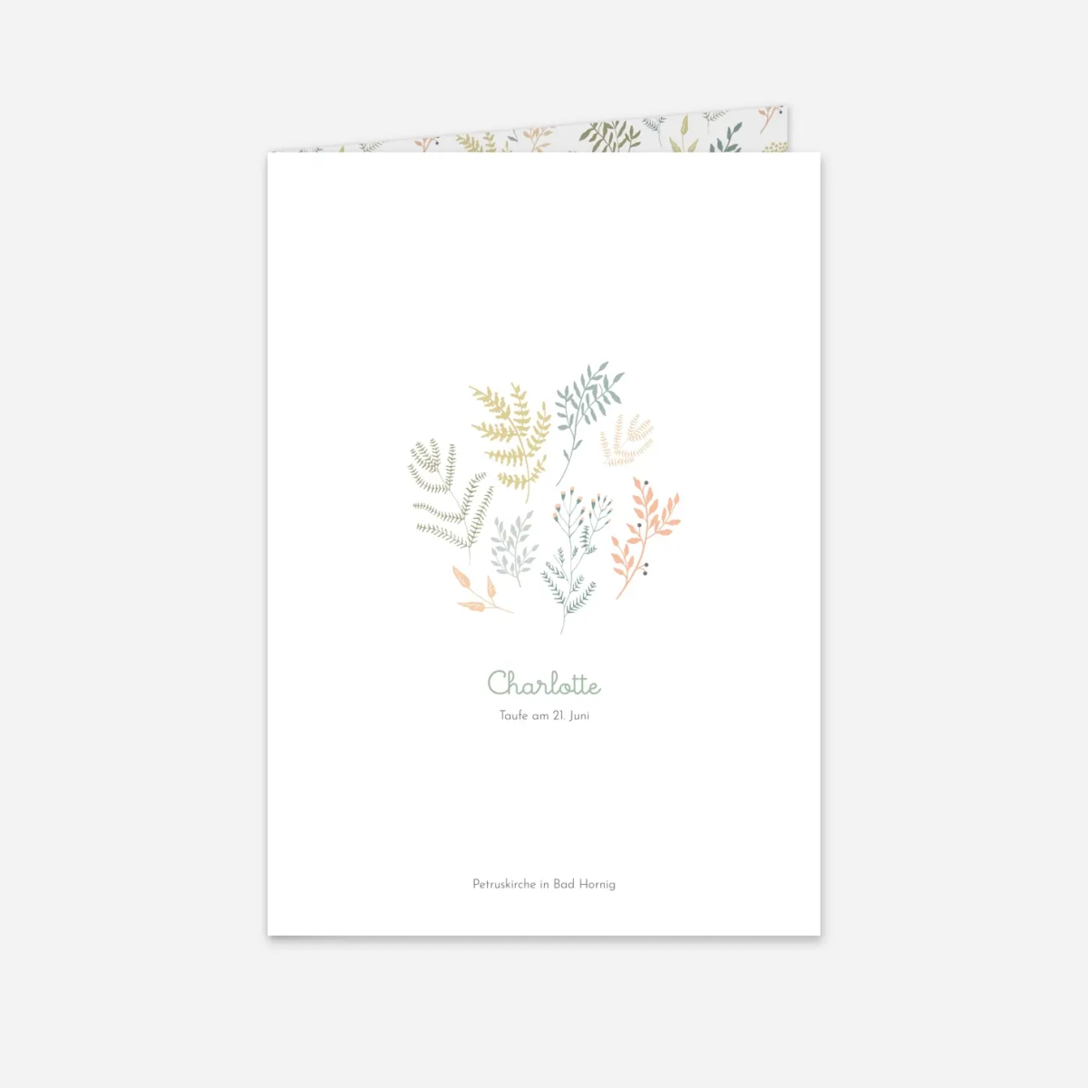 Kirchenheft Taufe Liberty Blumen