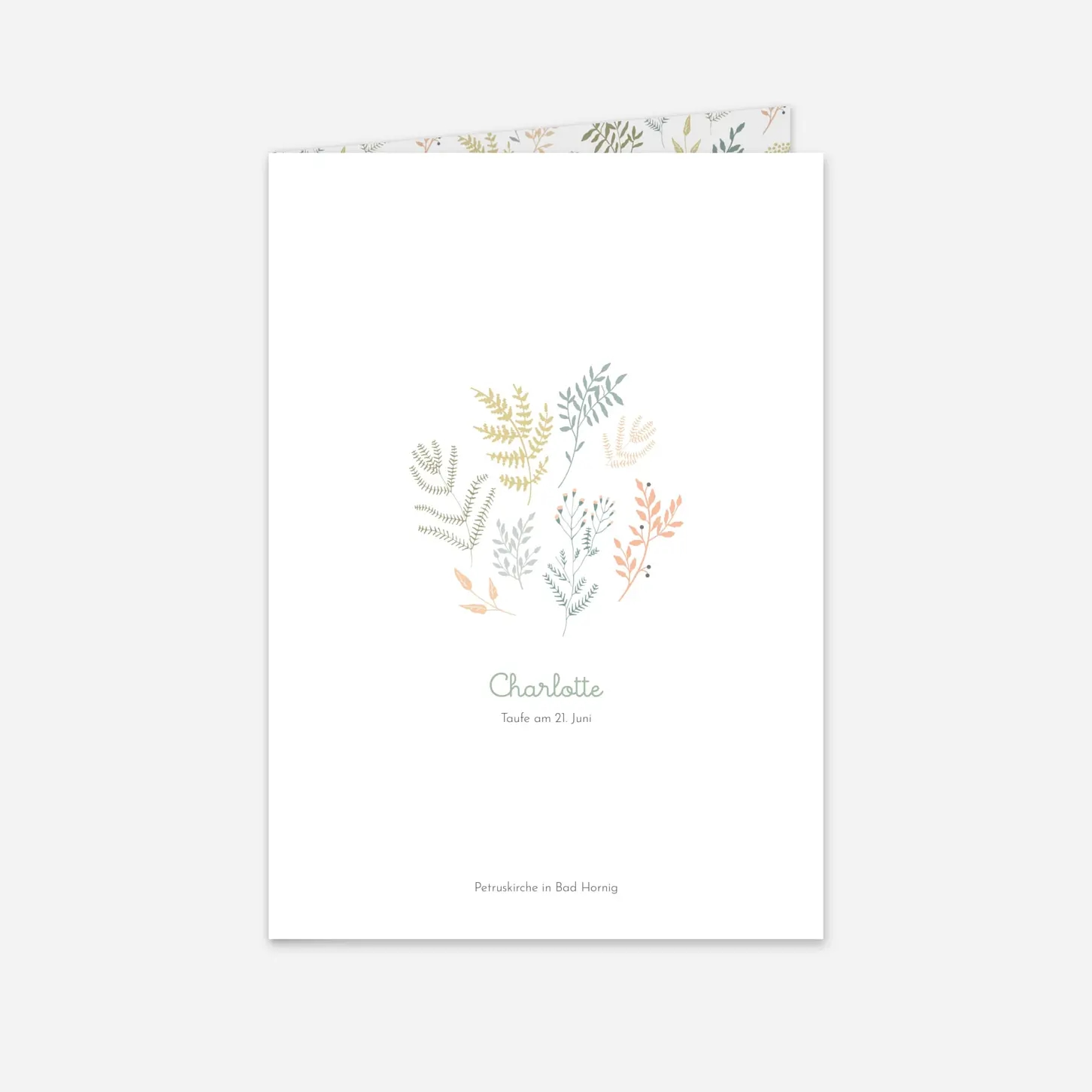 Kirchenheft Taufe Liberty Blumen