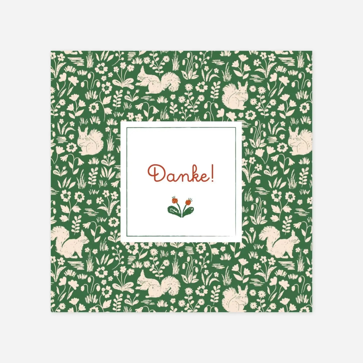 Dankeskarte Geburt Liberty Eichhörnchen