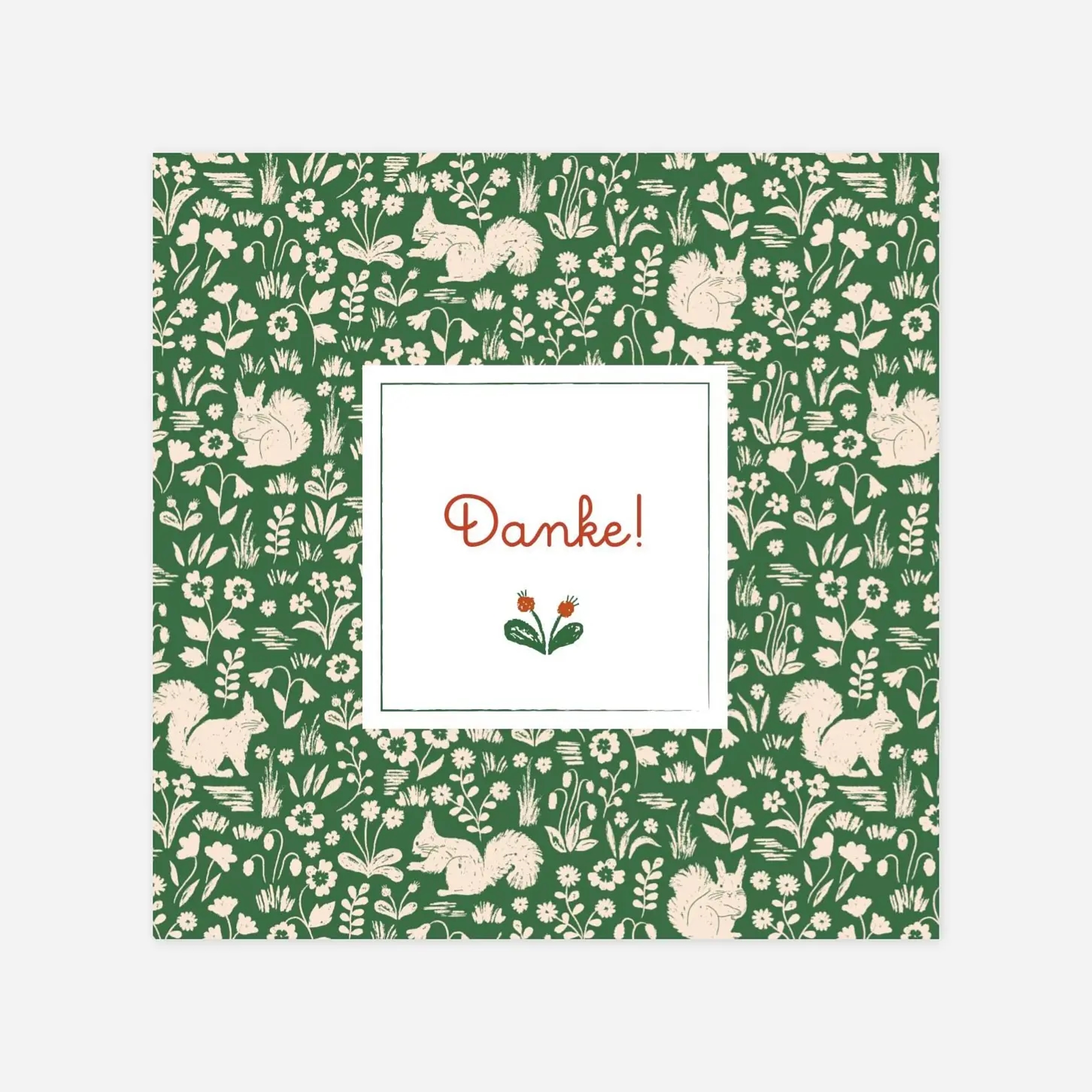 Dankeskarte Geburt Liberty Eichhörnchen