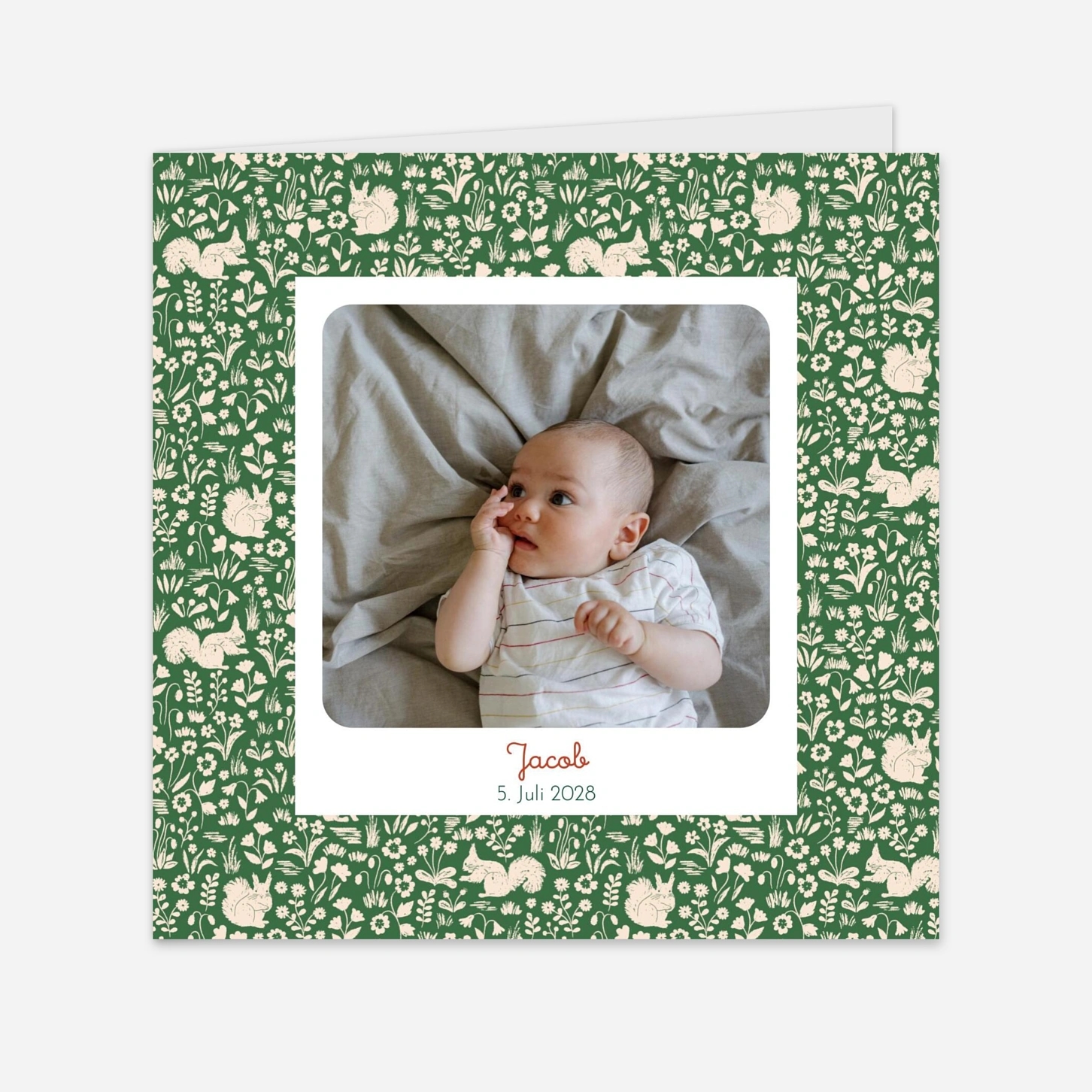 Geburtskarte Liberty Eichhörnchen