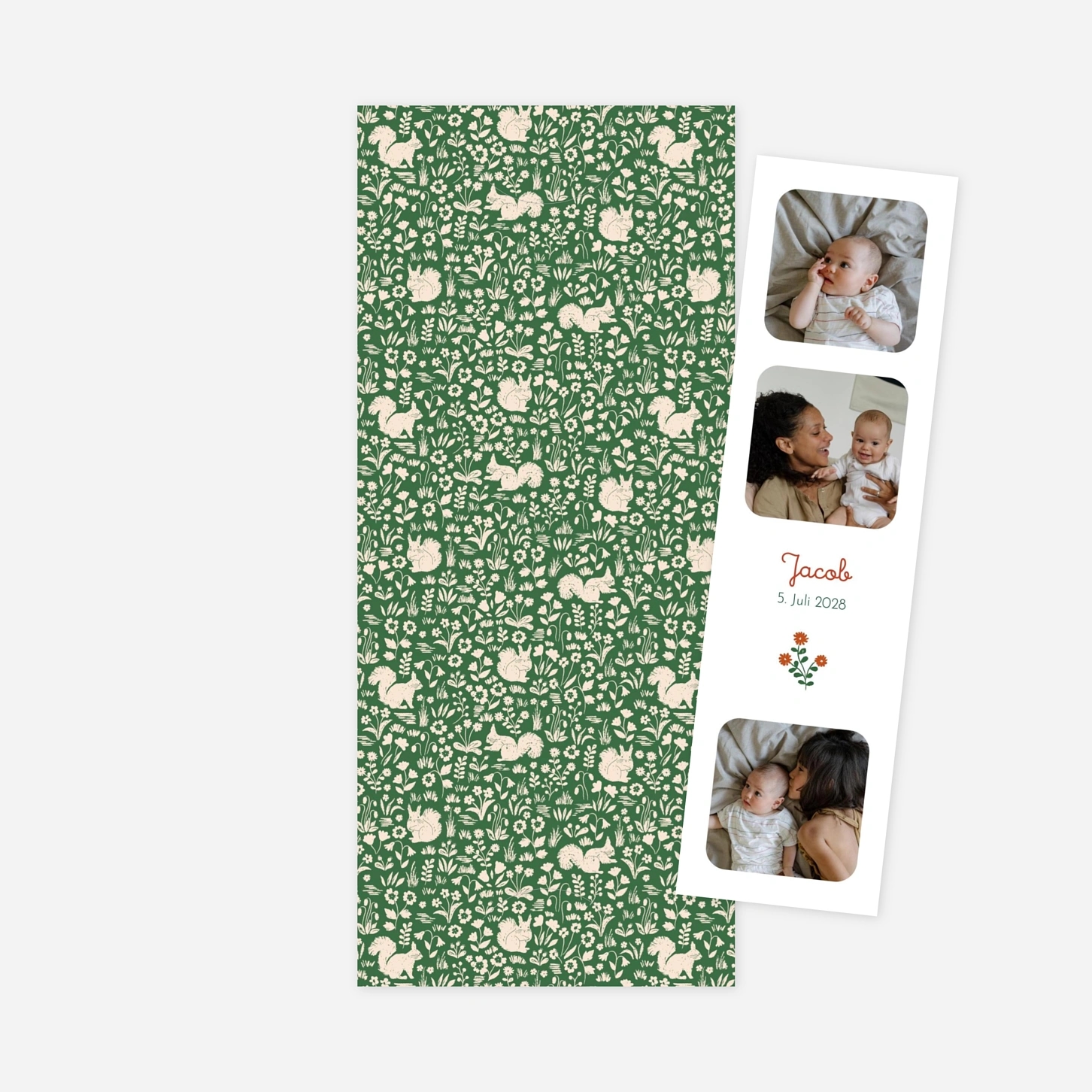 Geburtskarte Liberty Eichhörnchen