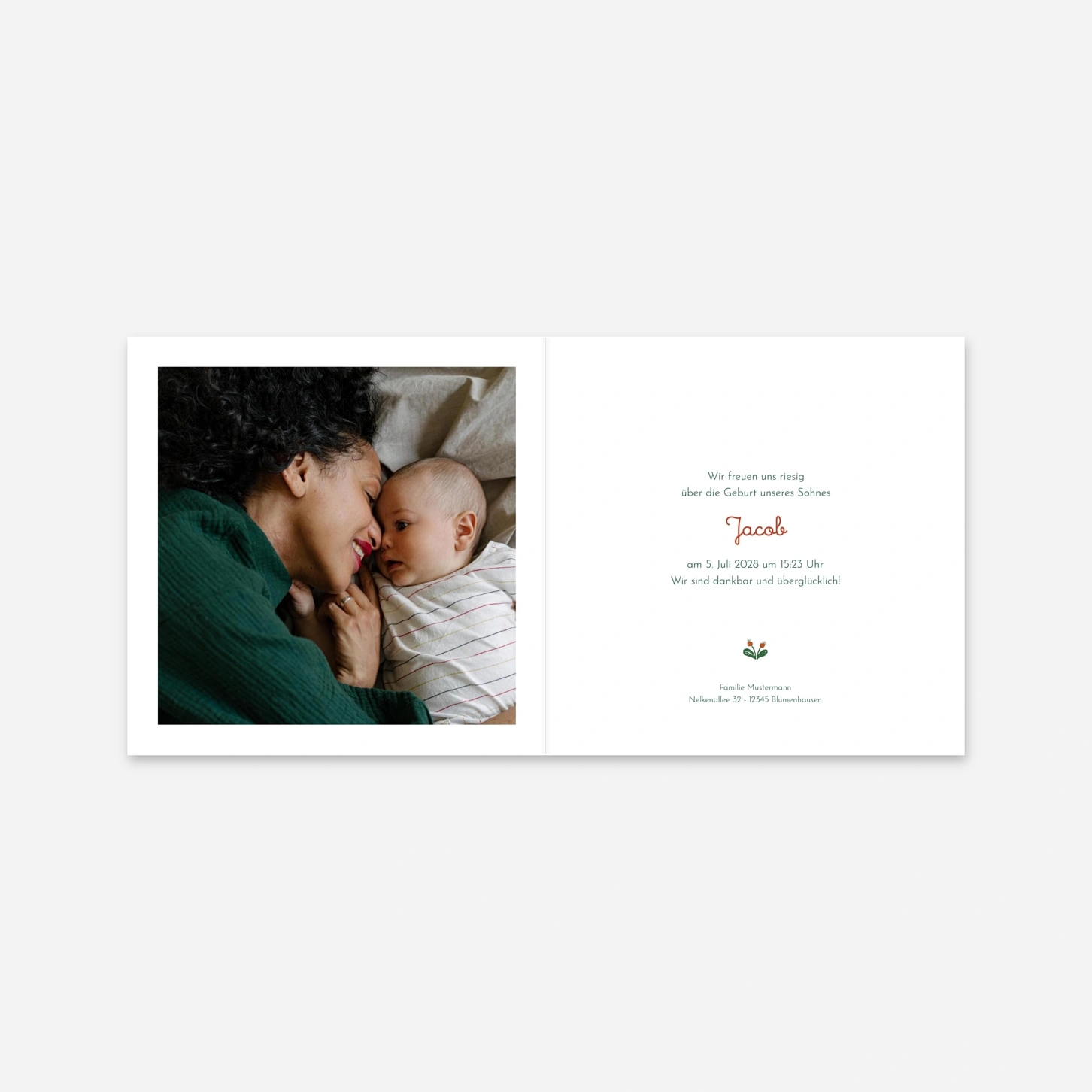 Geburtskarte Liberty Eichhörnchen