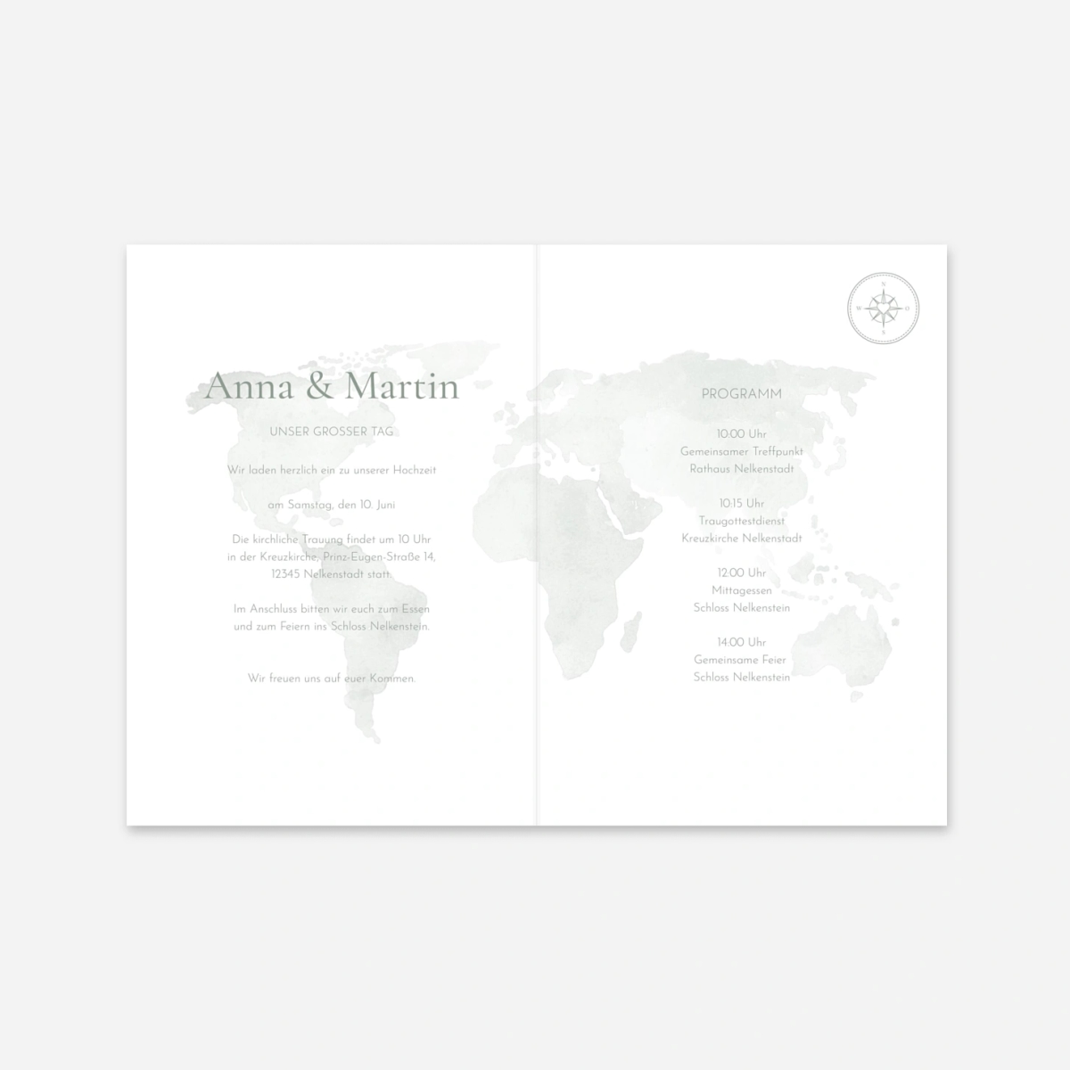 Hochzeitseinladung Liebesreise