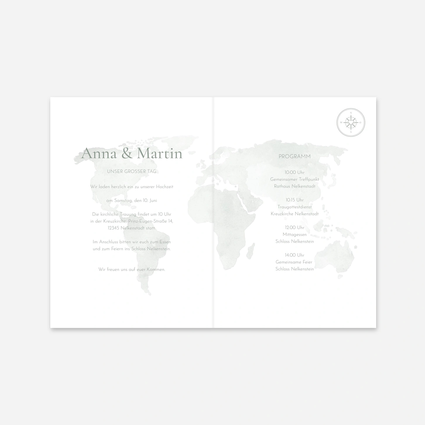 Hochzeitseinladung Liebesreise