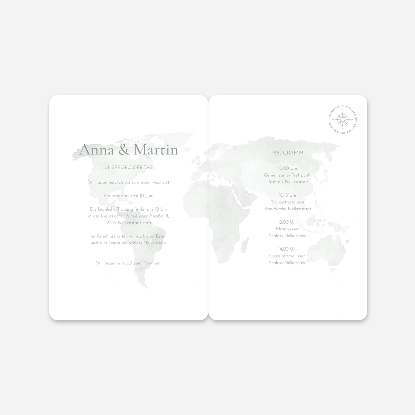Hochzeitseinladung Liebesreise