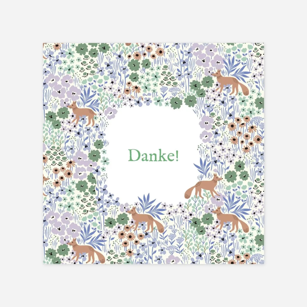 Dankeskarte Geburt Liberty Fuchs