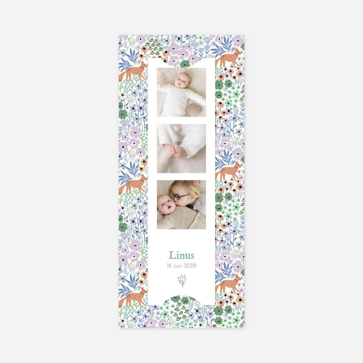 Geburtskarte Liberty Fuchs