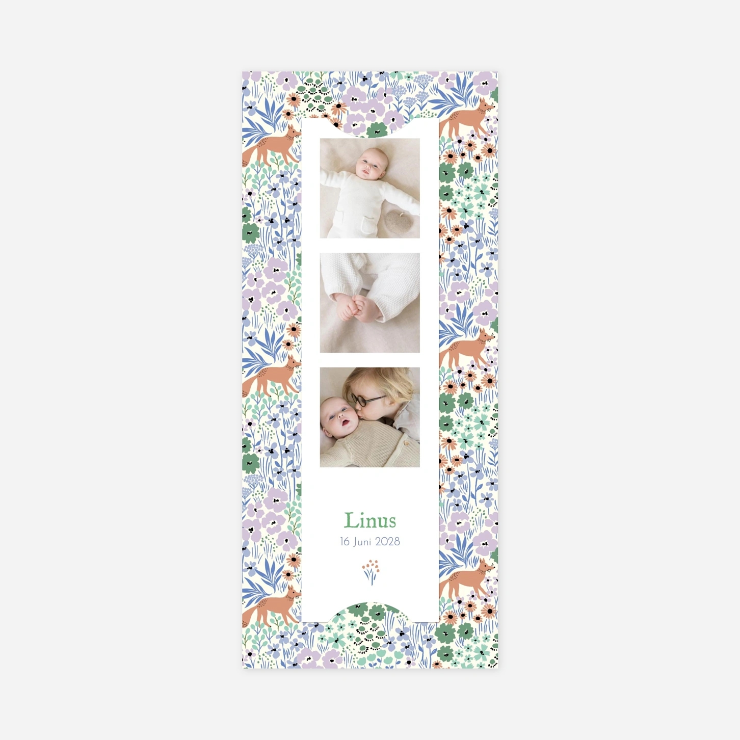 Geburtskarte Liberty Fuchs