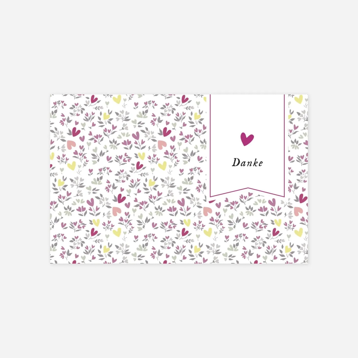 Dankeskarte Geburt Liberty Herz