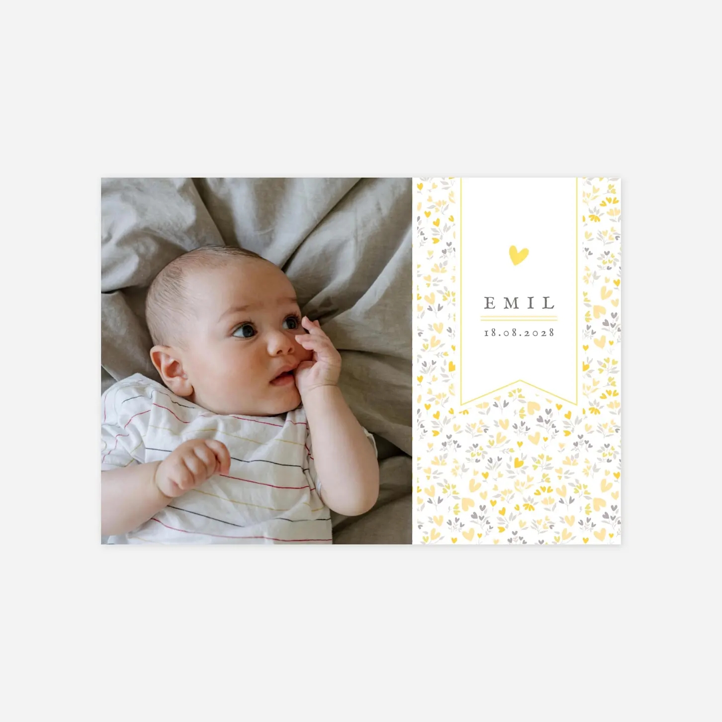 Geburtskarte Liberty Herz