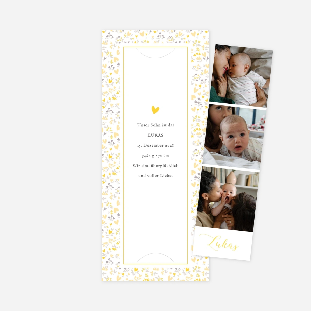 Geburtskarte Liberty Herz