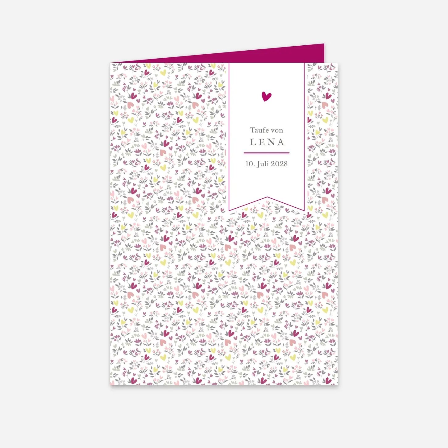 Kirchenheft Taufe Liberty Herz