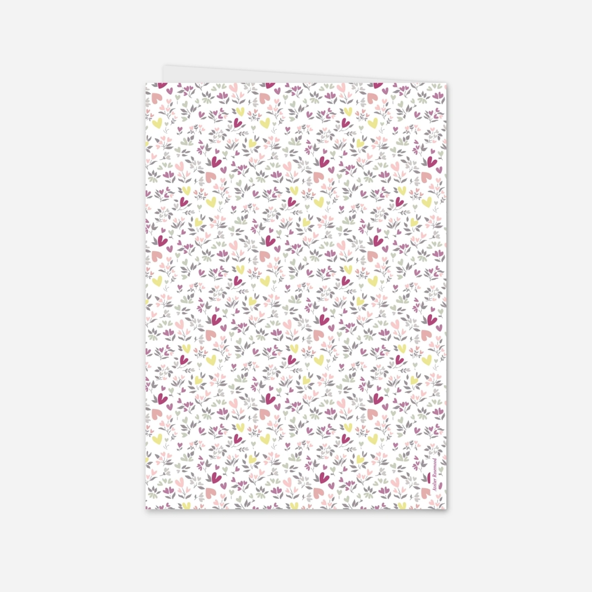 Menükarte Taufe Liberty Herz