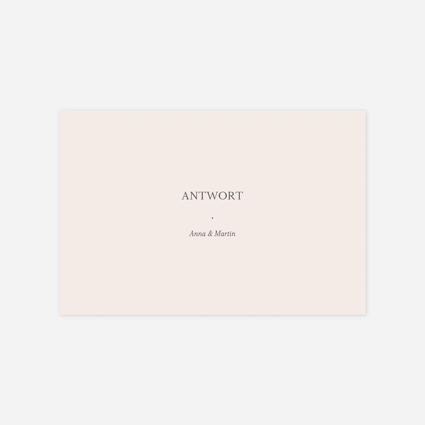 Antwortkarte Hochzeit Ort der Liebe