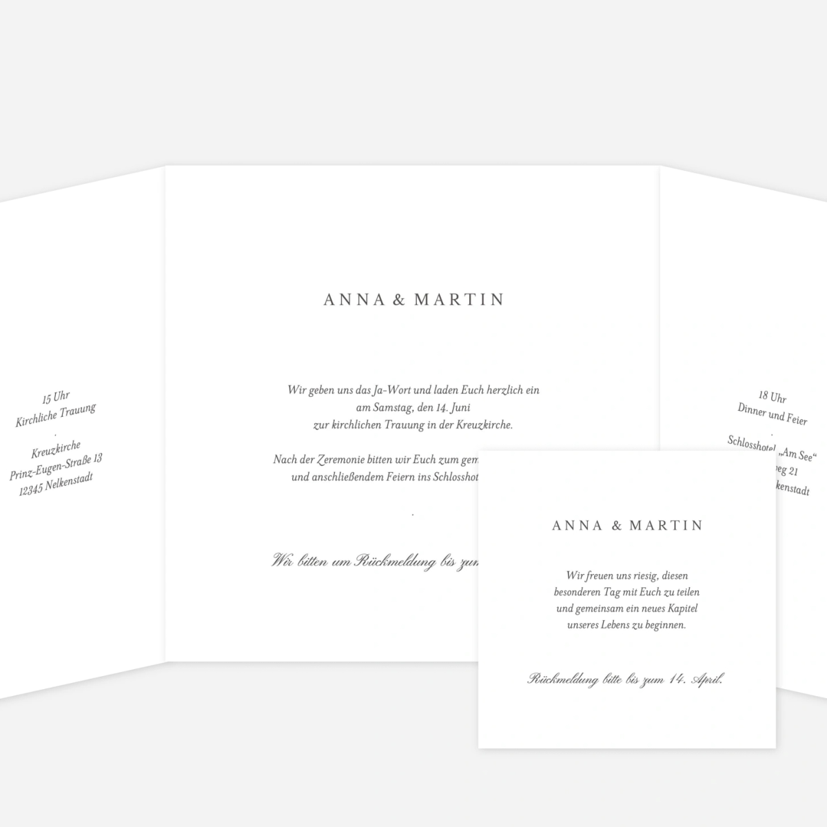 Hochzeitseinladung Ort der Liebe