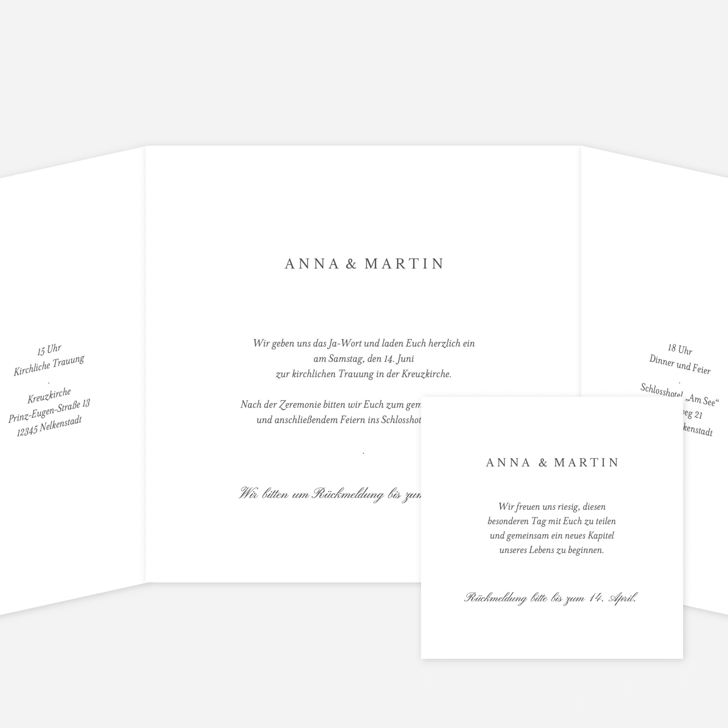 Hochzeitseinladung Ort der Liebe