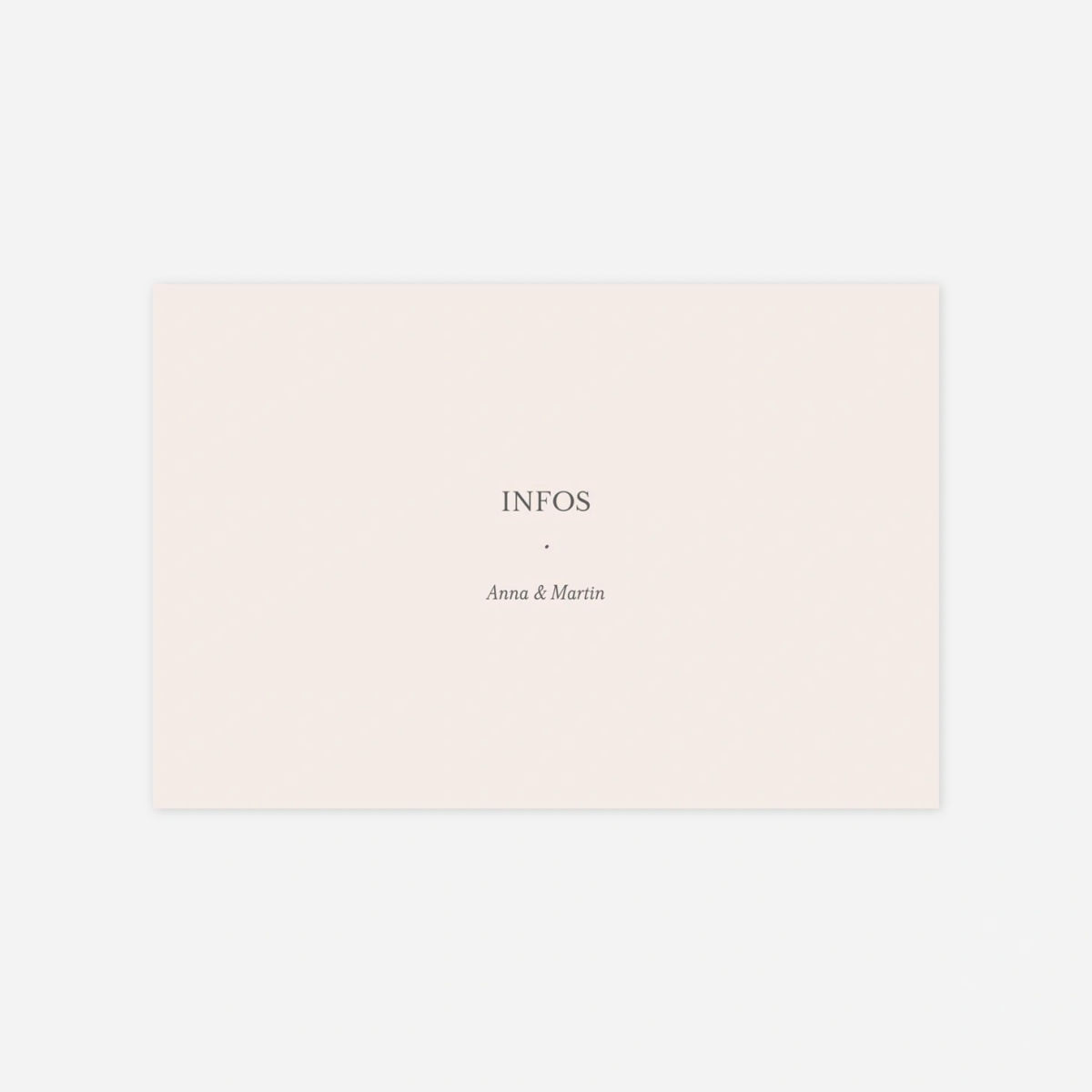 Hochzeit Mini-Einladungskarte Ort der Liebe