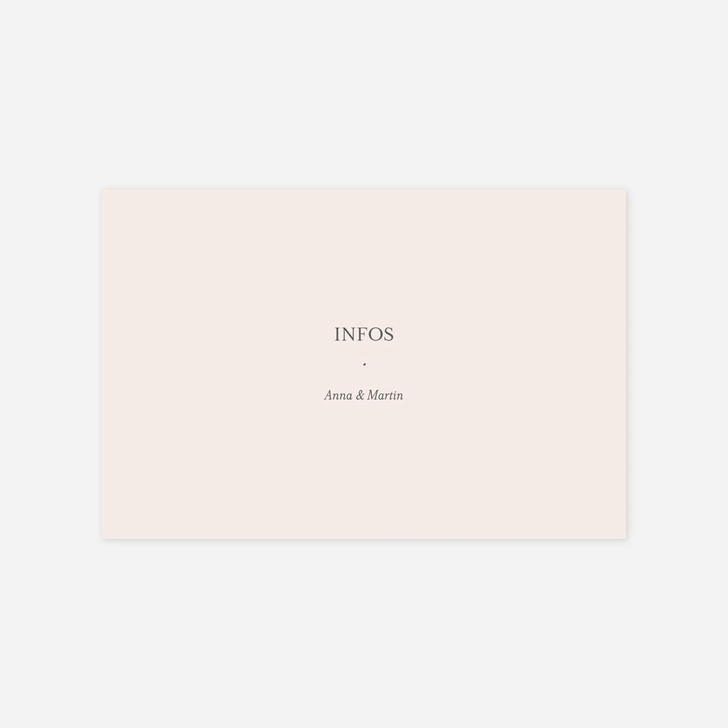 Hochzeit Mini-Einladungskarte Ort der Liebe