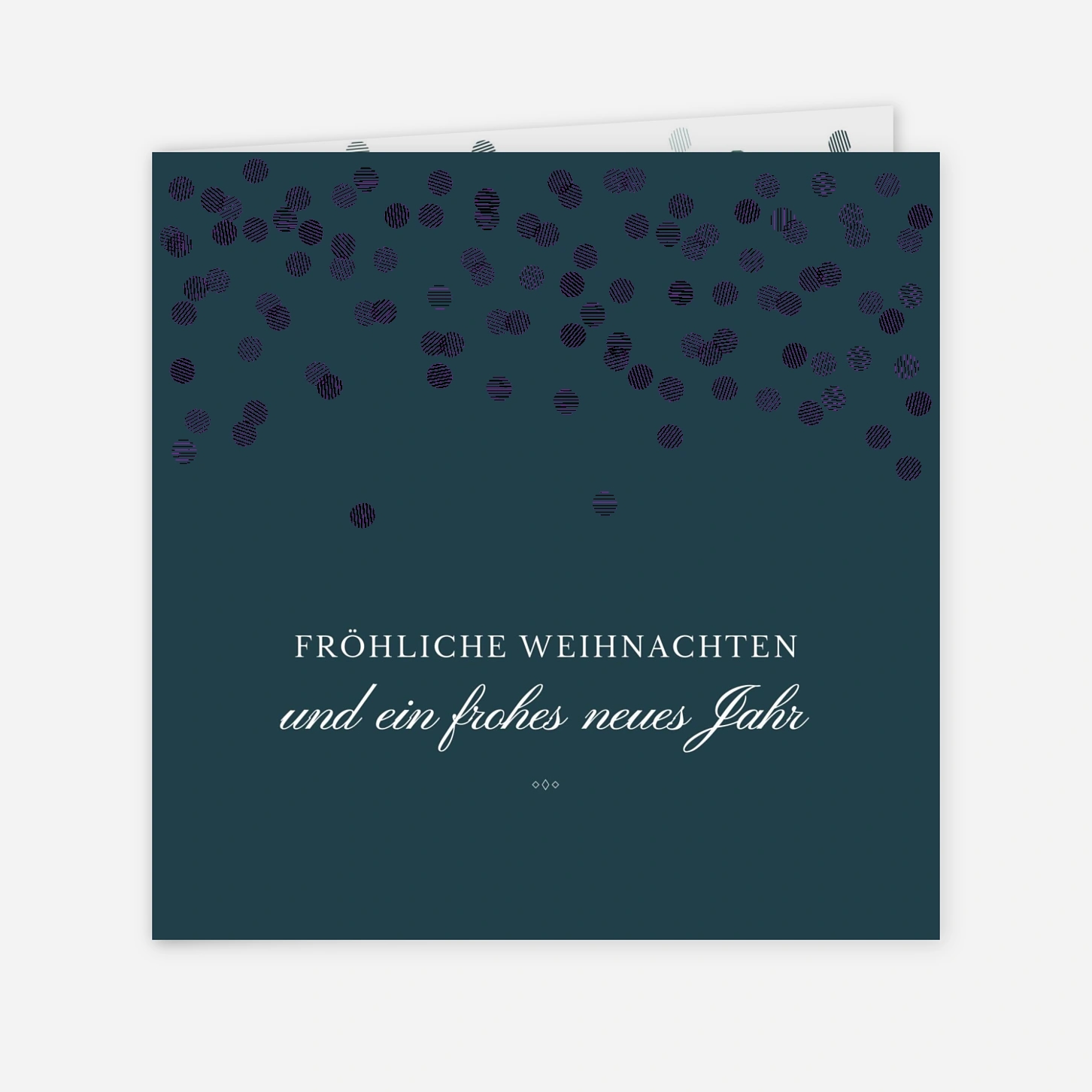 Geschäftliche Weihnachtskarte Lichterregen