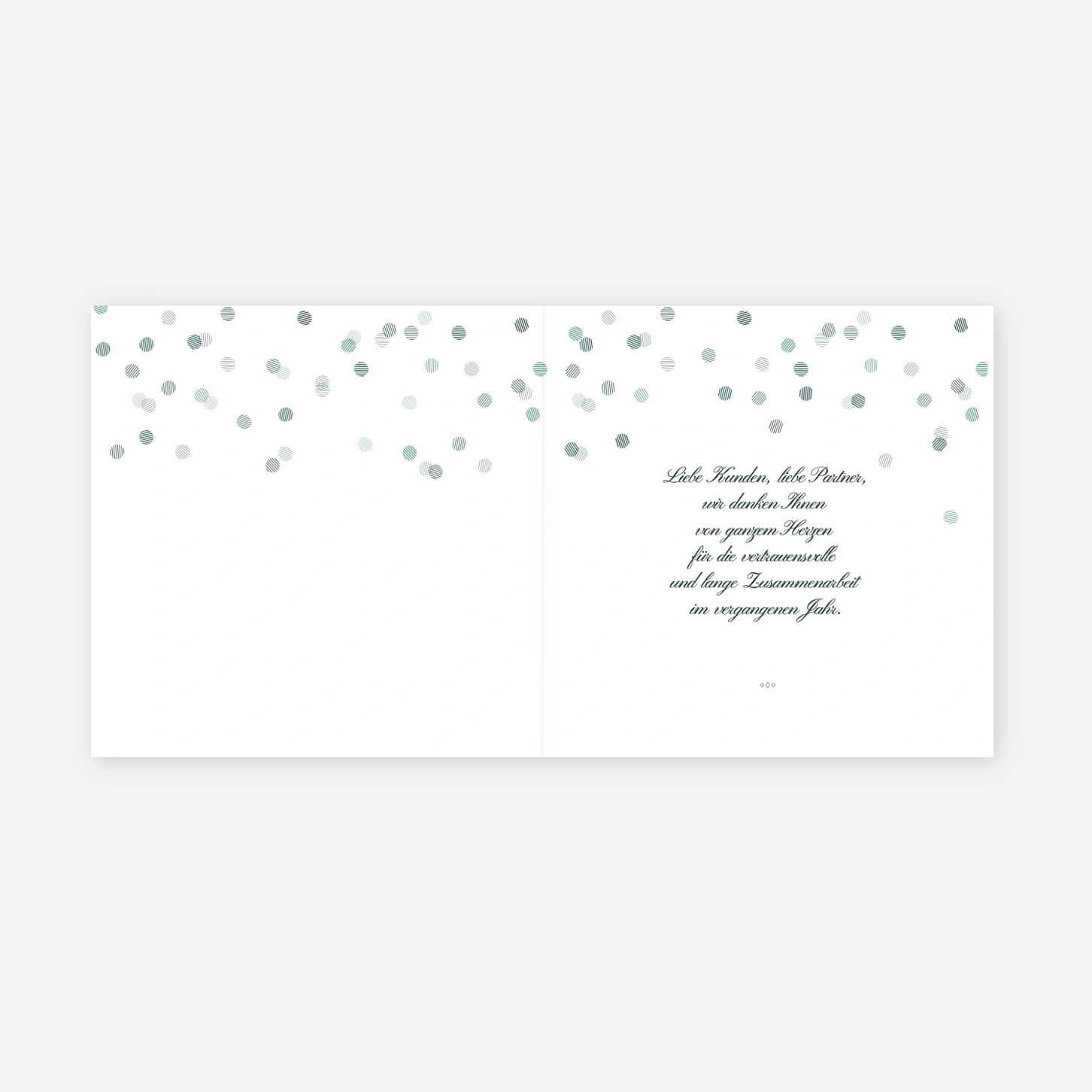 Geschäftliche Weihnachtskarte Lichterregen