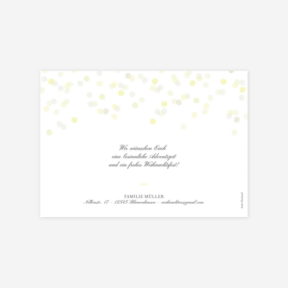 Weihnachtskarte Lichterregen