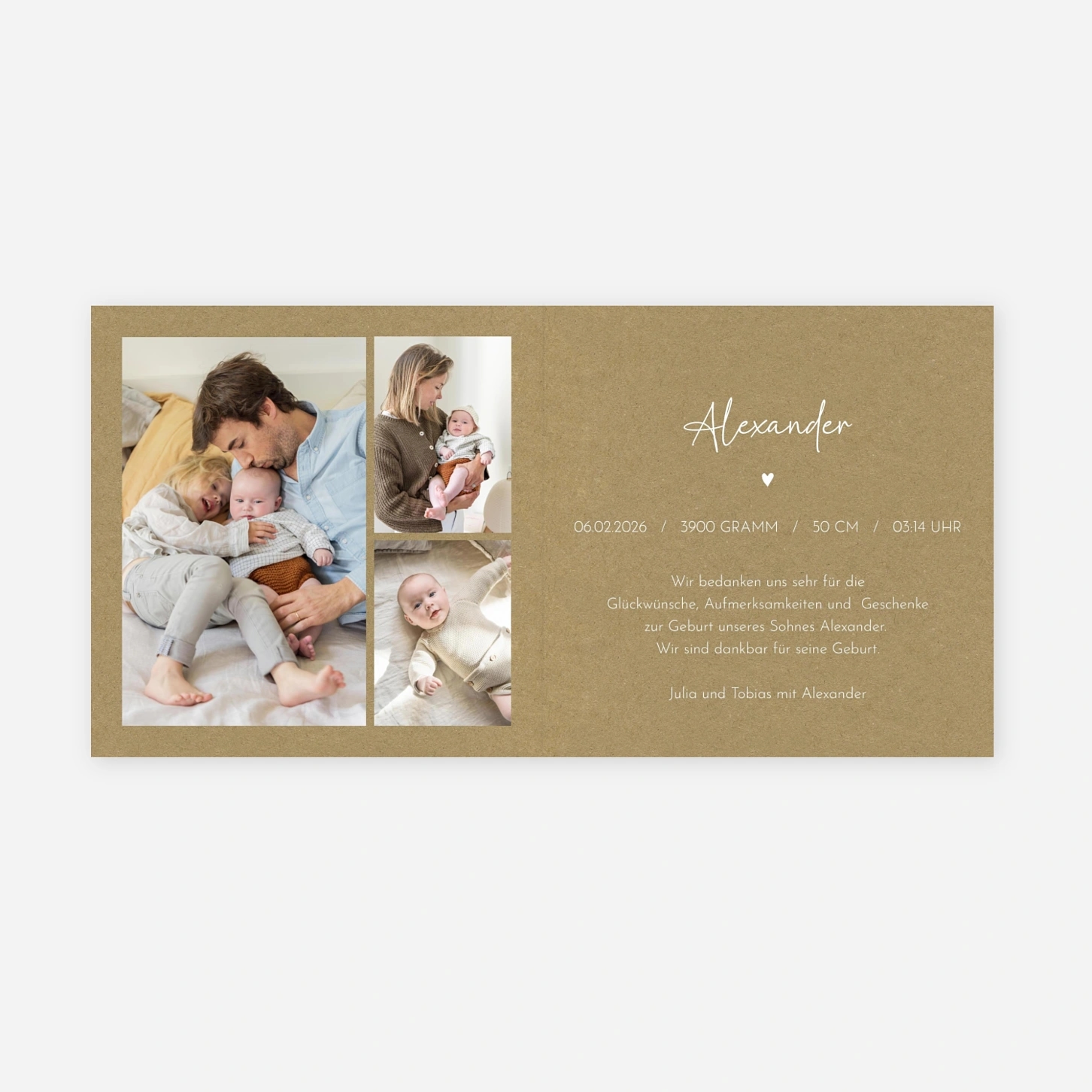 Geburtskarte Liebenswert