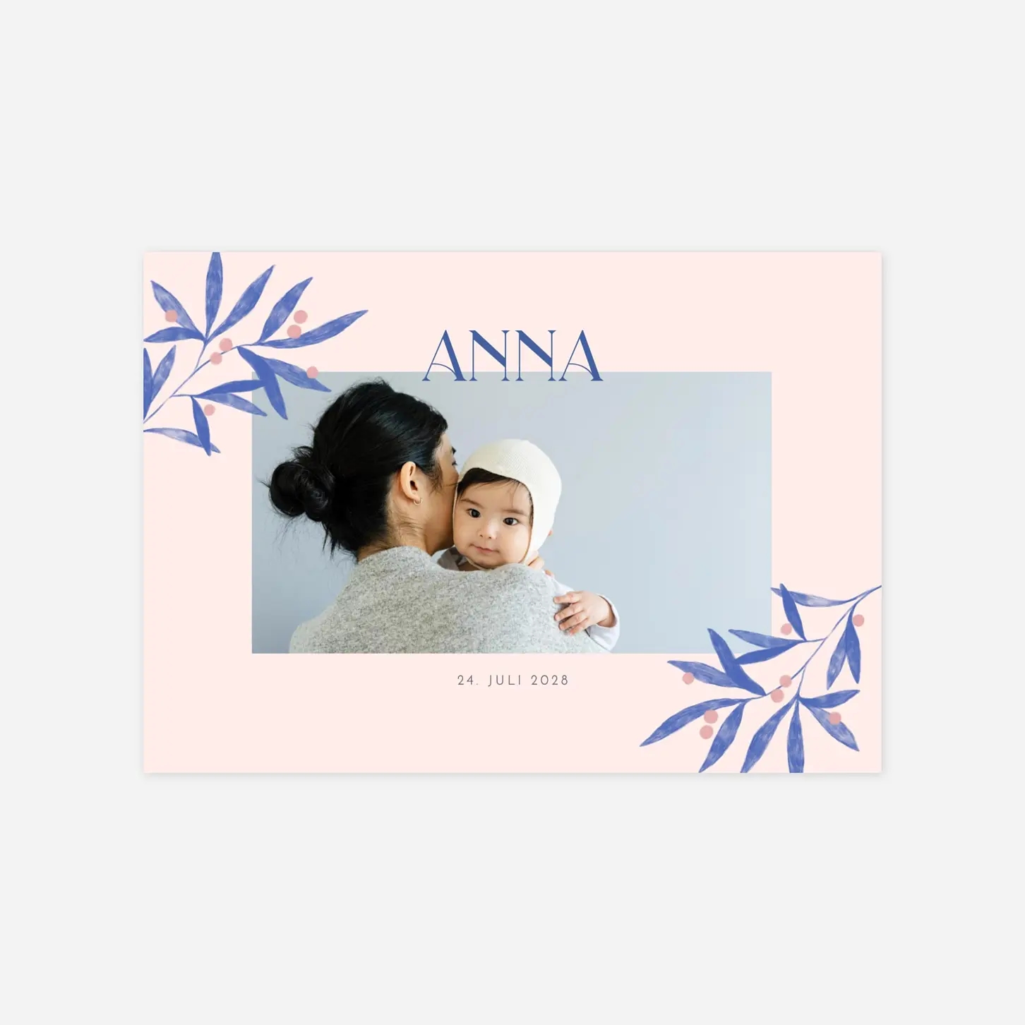 Geburtskarte Lorbeer