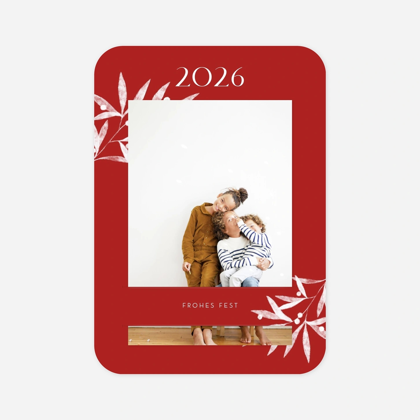 Weihnachtskarte Lorbeer