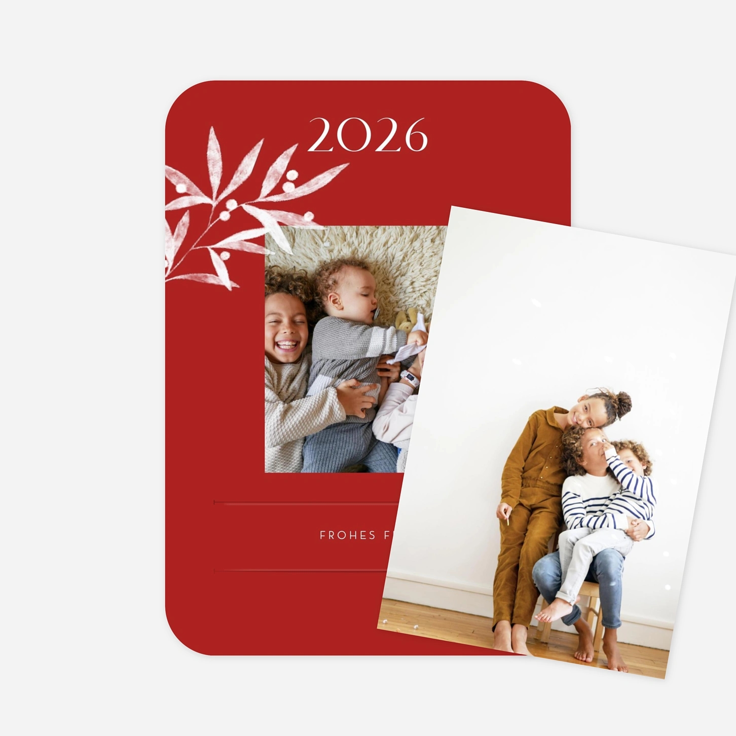 Weihnachtskarte Lorbeer