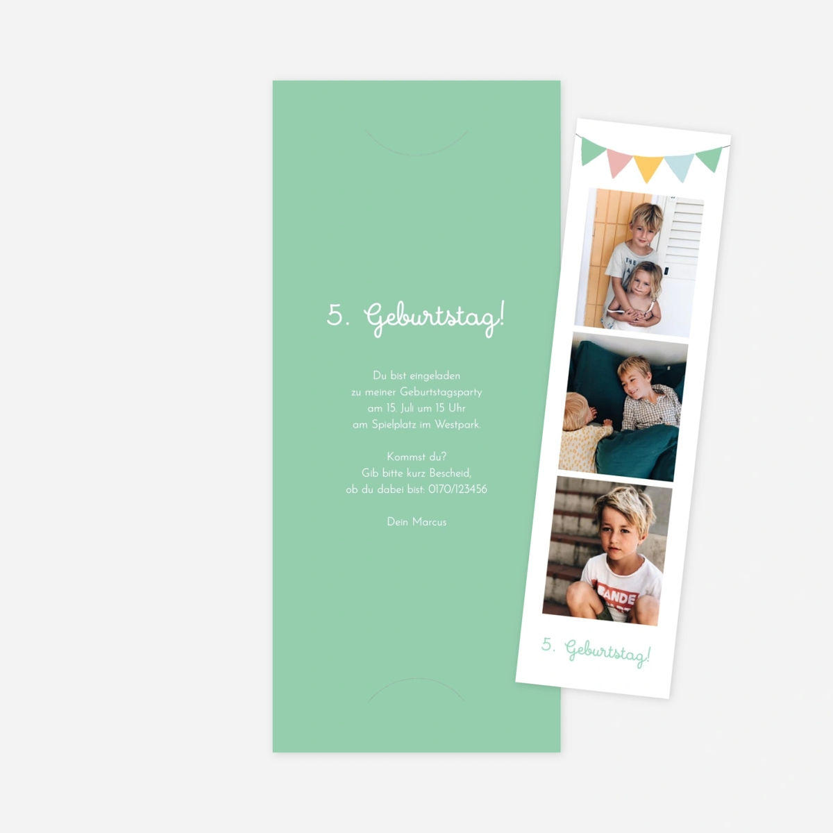 Kindergeburtstagseinladung Lasst uns feiern!