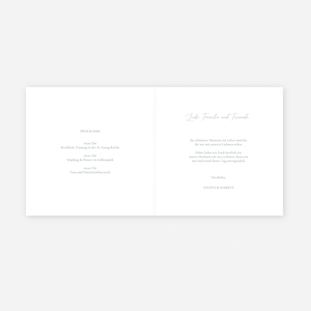 Hochzeitseinladung Luft und Liebe