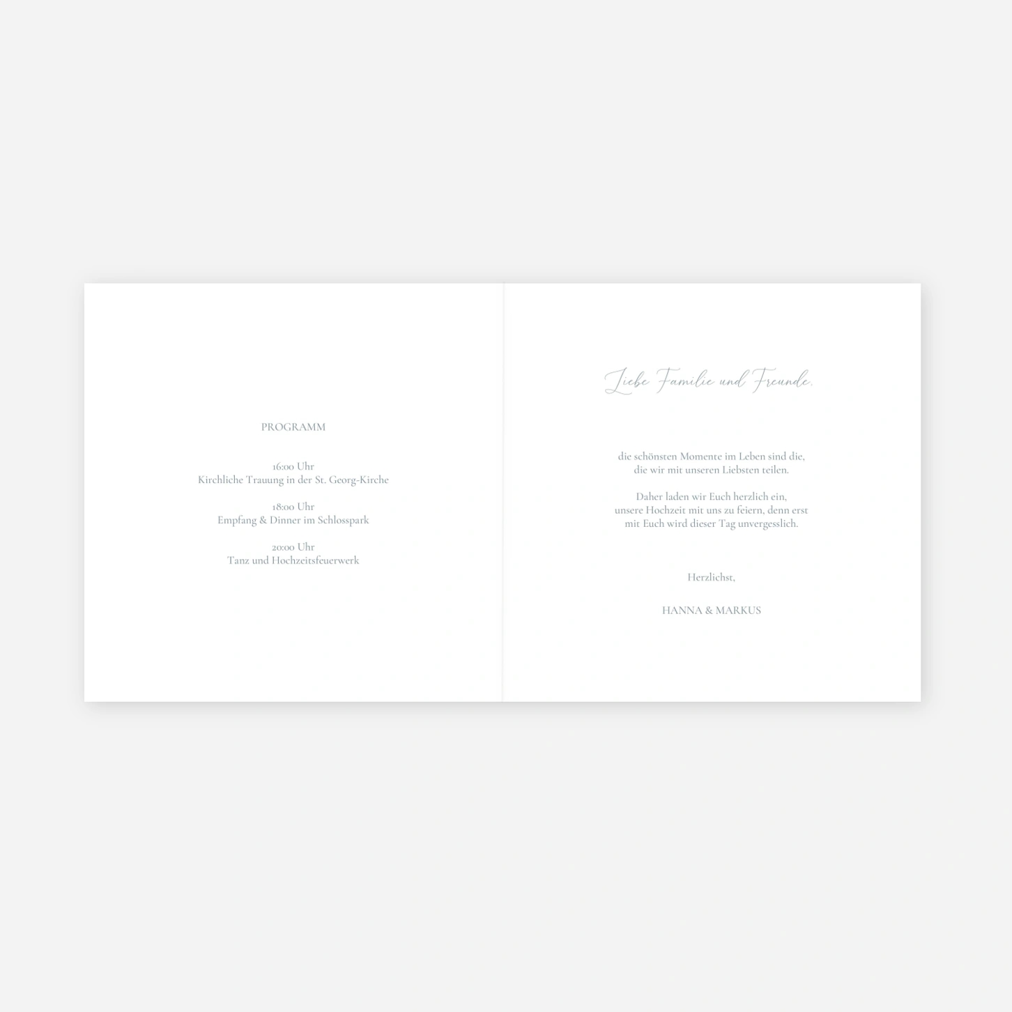 Hochzeitseinladung Luft und Liebe