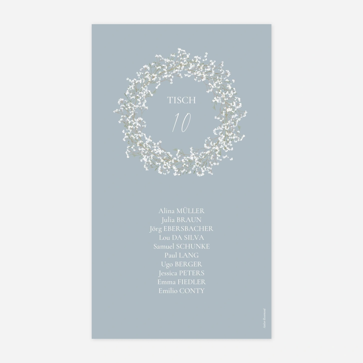 Gruppentischkarte Luft und Liebe