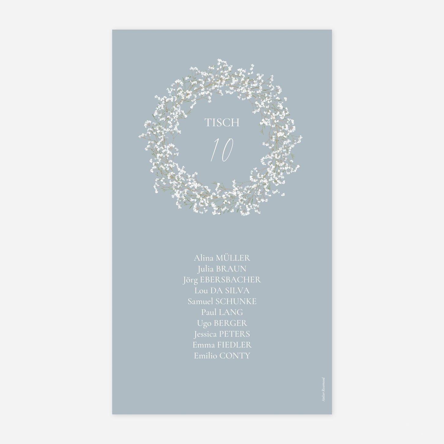 Gruppentischkarte Luft und Liebe