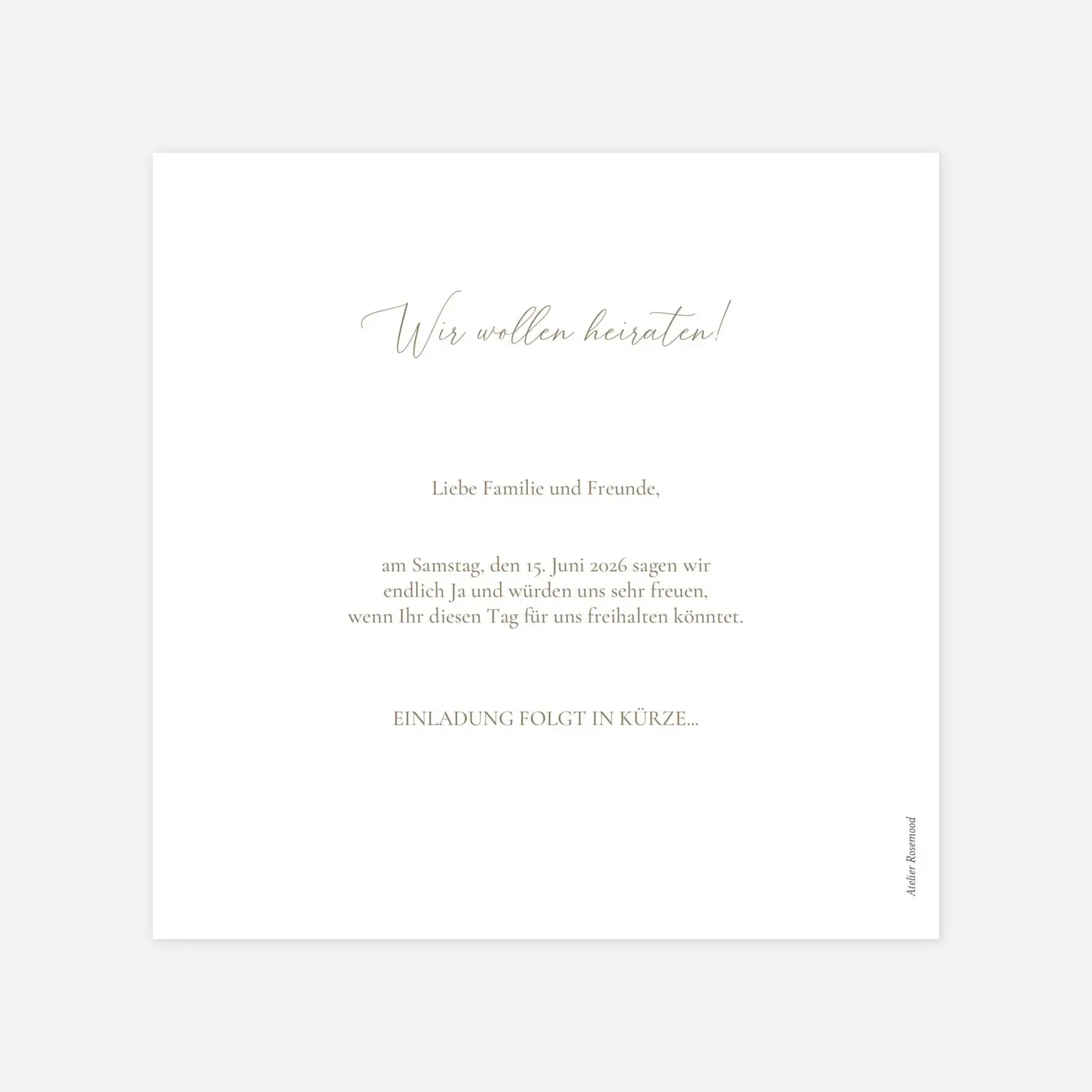 Save-the-Date Karte Luft und Liebe