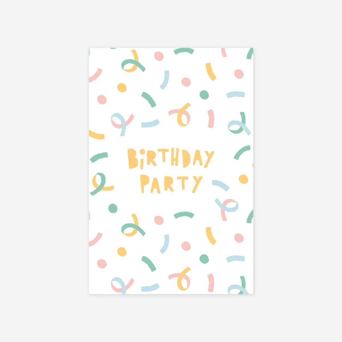 Kindergeburtstagseinladung Luftschlangen