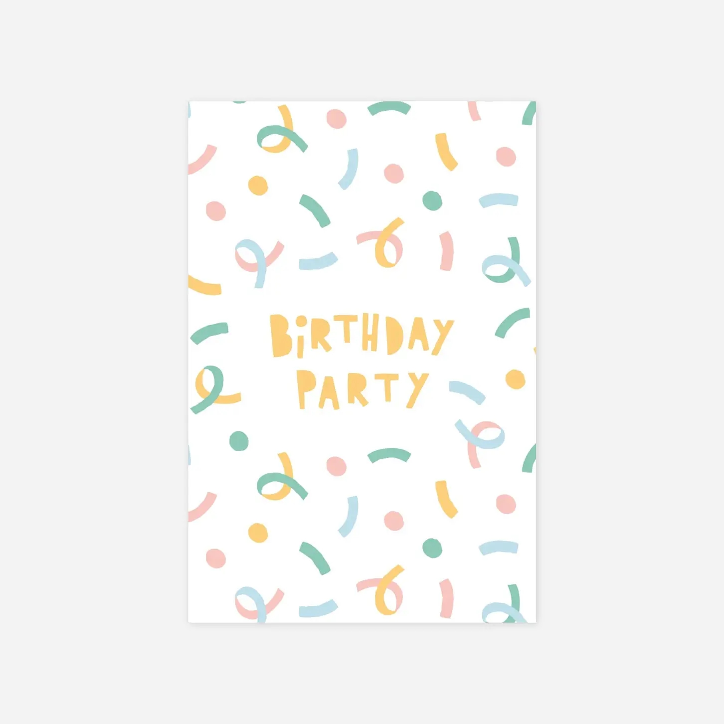 Kindergeburtstagseinladung Luftschlangen