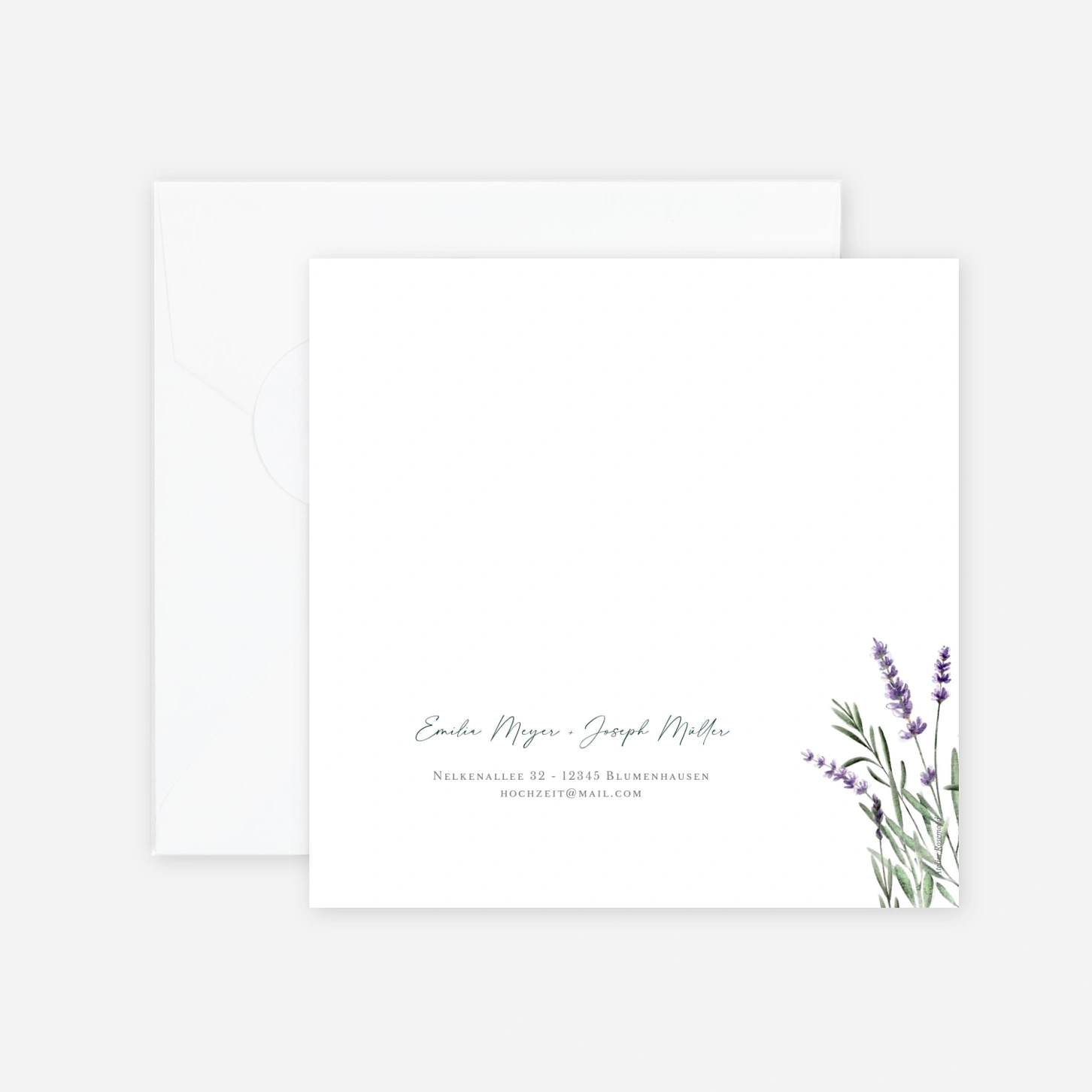 Hochzeitseinladung Lavendeltraum