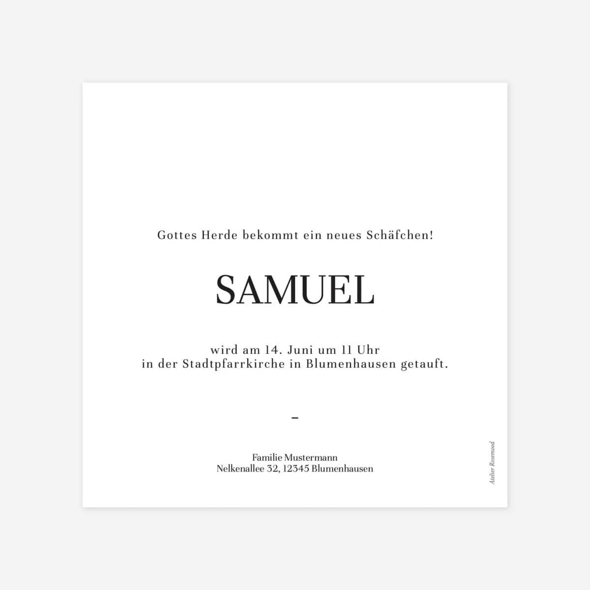 Taufeinladung Magazin