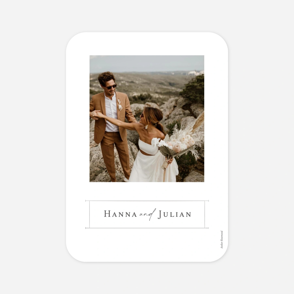 Dankeskarte Hochzeit Malerische Liebe