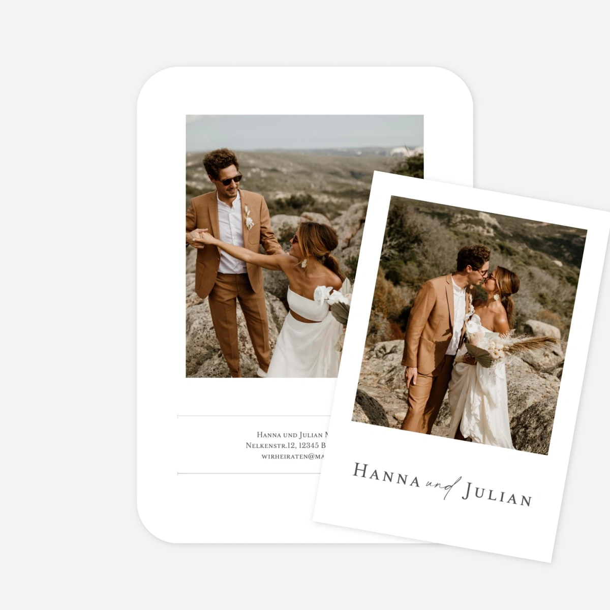 Dankeskarte Hochzeit Malerische Liebe