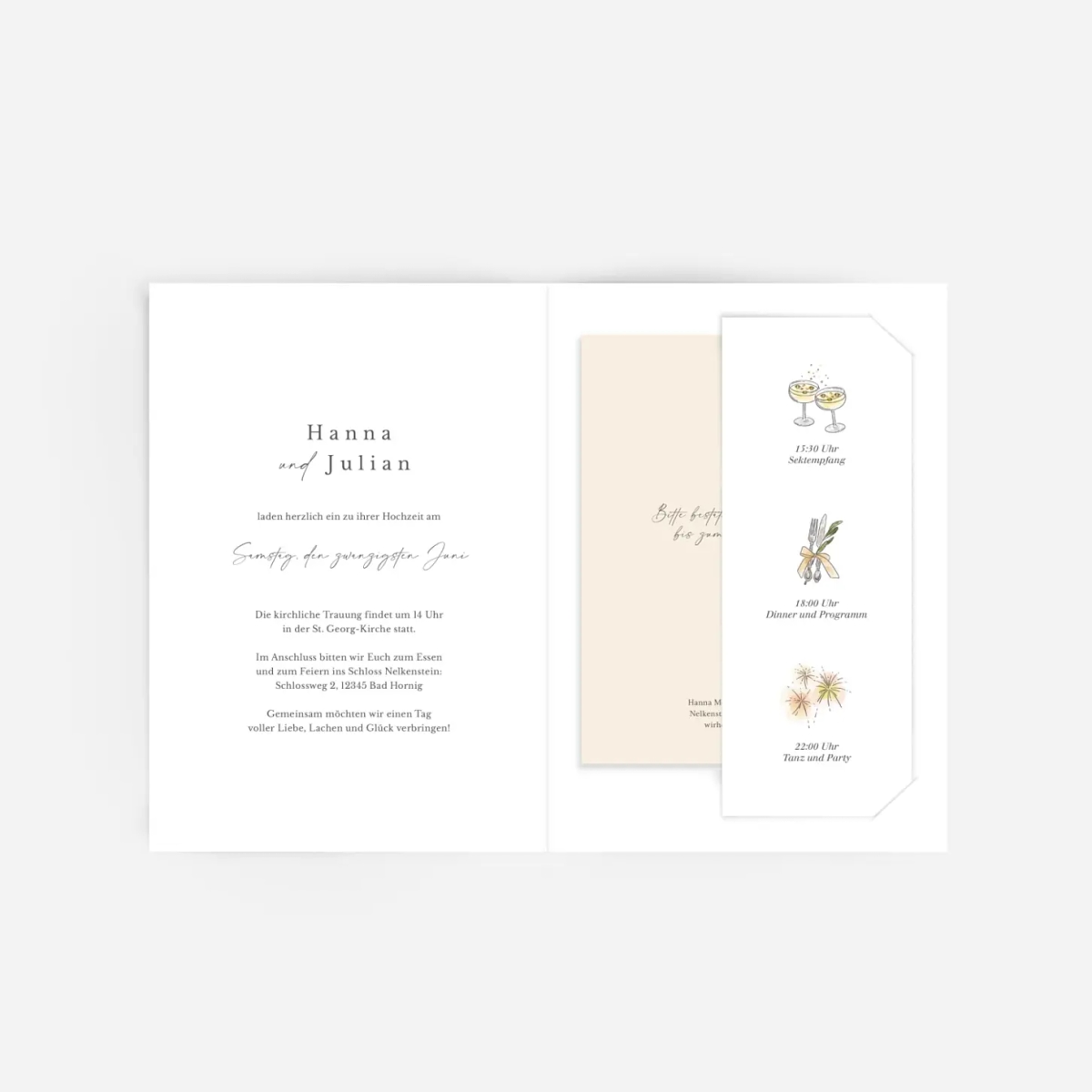 Hochzeitseinladung Malerische Liebe