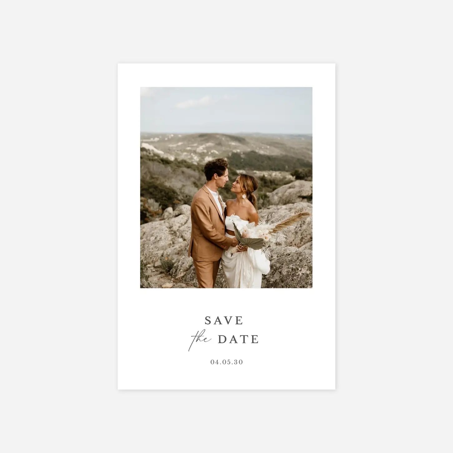 Save-the-Date Karte Malerische Liebe