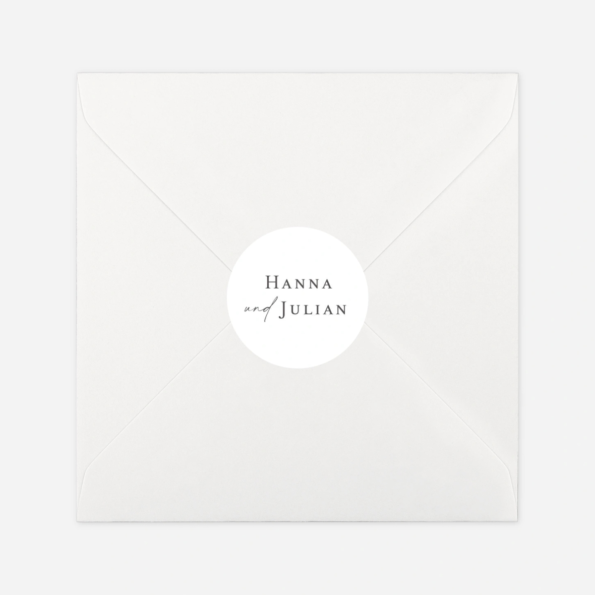 Geschenkaufkleber Hochzeit Malerische Liebe