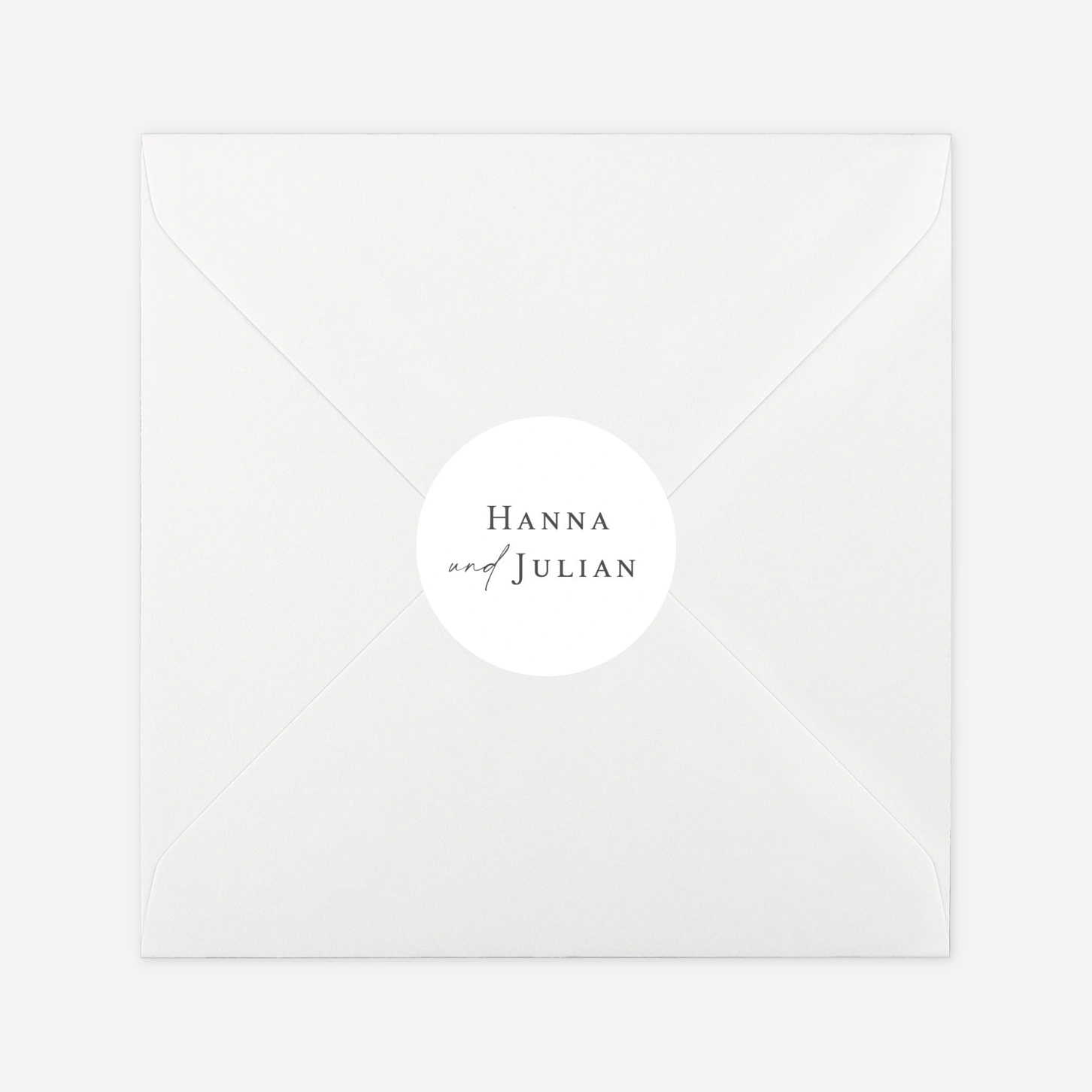 Geschenkaufkleber Hochzeit Malerische Liebe