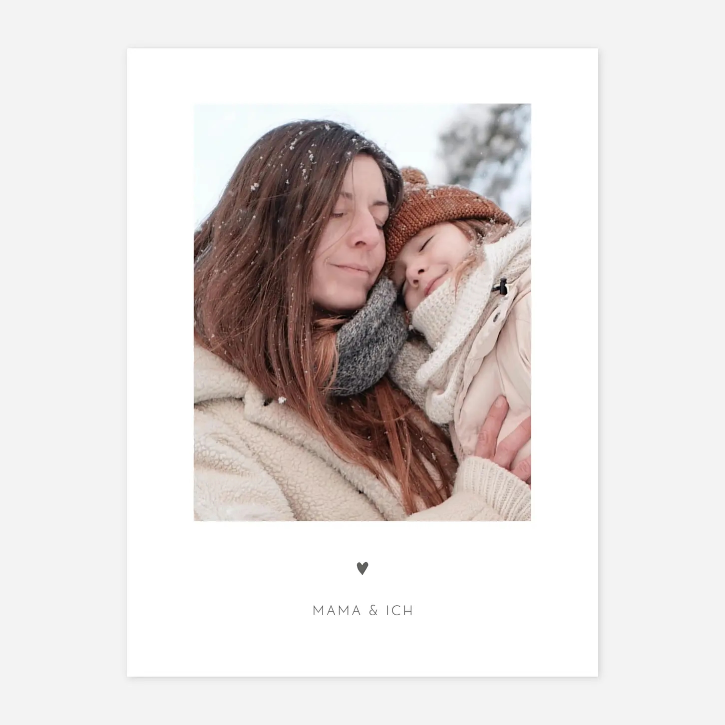 Poster Herz für Mama