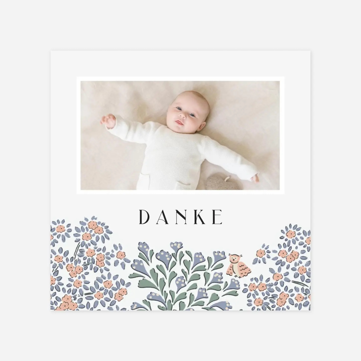 Dankeskarte Geburt Märchenwald